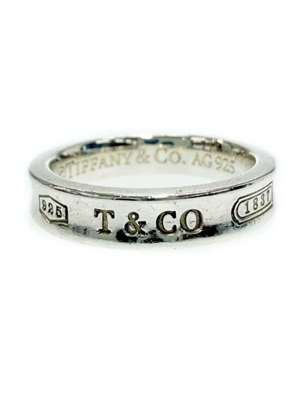 Tiffany & Co Silver 1837 Narrow Ring